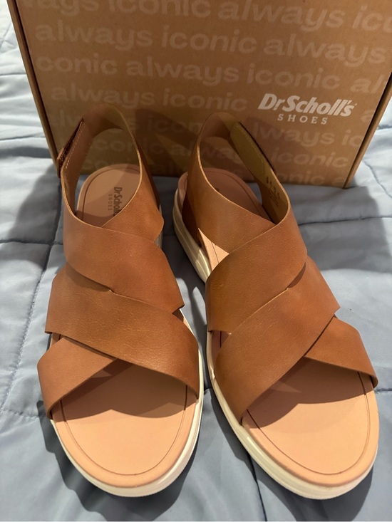 Dr. Scholl's Shoes - Dr. Scholl's Adjustable Leather Crisscross Slingback Sandals